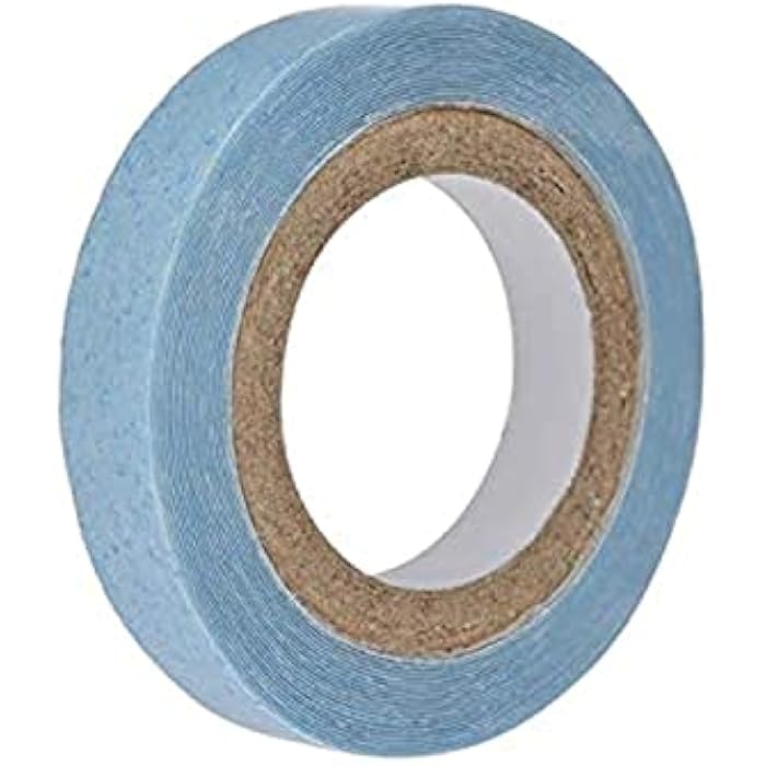 SCIENISH Seamless Hair Extension Double-sided Hair Tape 1 Roll 0.8cm 3yards Waterproof Hair Tape Double-sided Adhesive Glue For Hair Extension Wigs ,about 2.74 Meters Long - Image 1